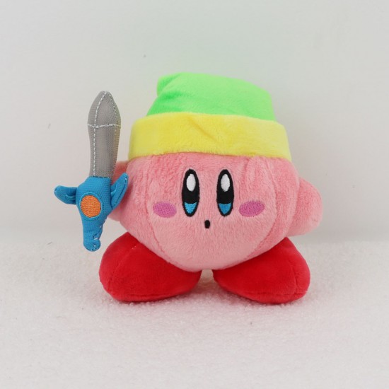 16cm/6inch Game Star Kirby Kawaii Plush Toy Cute Sword Kirby Soft Stuffed Doll Peluche Christmas Gift For Kid