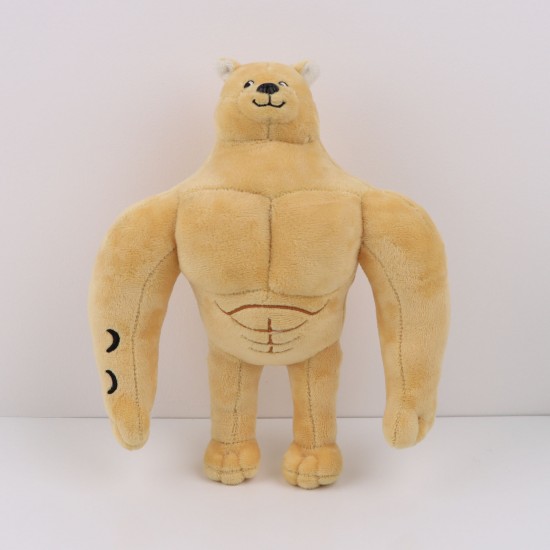 9.8inch  Plush Toy Backrooms Buff Doge Horror Game Figure Stuffed Doll Soft Stuffed Animal Toy For Kids Fans