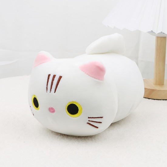 9.05in Cute Cartoon Cat Plush Dolls Stuffed,  Soft Animal Kitten Plush Pillow Toys, Cute White Black Cat Gift For Children Girls