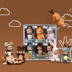 6pcs/set 13cm Animal Dress Up Dollls