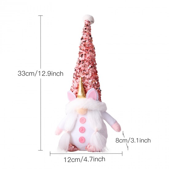 1pc, Pink Faceless Gnome Plush Doll, Decoration Props Arrangement Ornament Scene