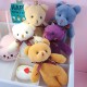 12cm/4.72inch Teddy Bear Plush Toy Siamese Bear Doll Bear Toy Small Gift Factory Wholesale Key Chain Pendant Gifts