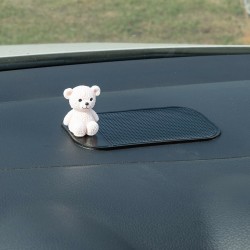 13*7cm Car Anti-Slip Pad Bear Doll Ornament Car Silicone Interior Dashboard